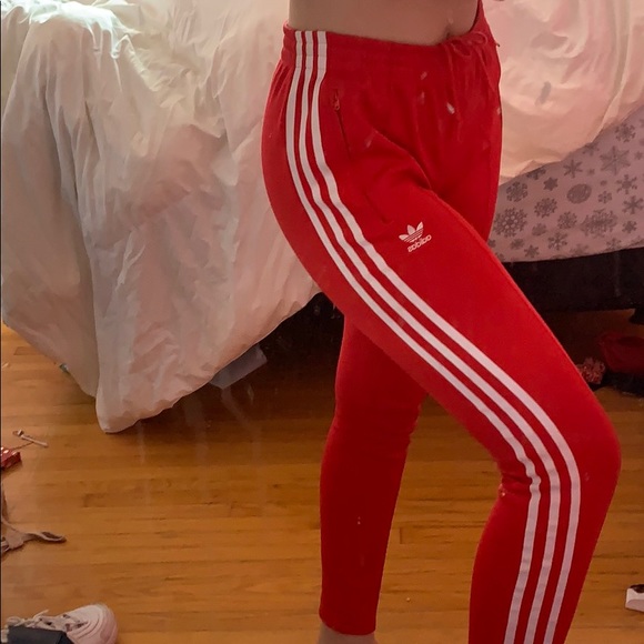 red adidas track pants - Picture 2 of 3
